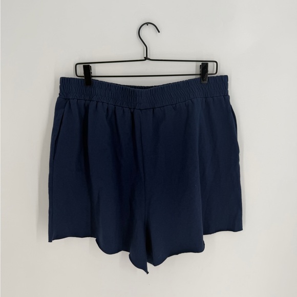 The Bar Varsity Cotton Navy Blue Athletic Shorts - Picture 4 of 6